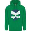 Scotland Skull Scottish Gym Flag Biker Childrens Kids Hoodie Irish Green