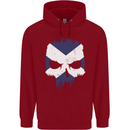 Scotland Skull Scottish Gym Flag Biker Childrens Kids Hoodie Red