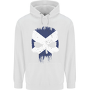 Scotland Skull Scottish Gym Flag Biker Childrens Kids Hoodie White