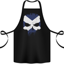 Scotland Skull Scottish Gym Flag Biker Cotton Apron 100% Organic Black