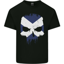 Scotland Skull Scottish Gym Flag Biker Kids T-Shirt Childrens Black