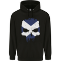 Scotland Skull Scottish Gym Flag Biker Mens 80% Cotton Hoodie Black
