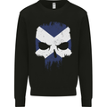 Scotland Skull Scottish Gym Flag Biker Mens Sweatshirt Jumper Black