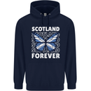Scottish Butterfly Scotland Childrens Kids Hoodie Navy Blue