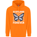 Scottish Butterfly Scotland Childrens Kids Hoodie Orange