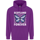Scottish Butterfly Scotland Childrens Kids Hoodie Purple