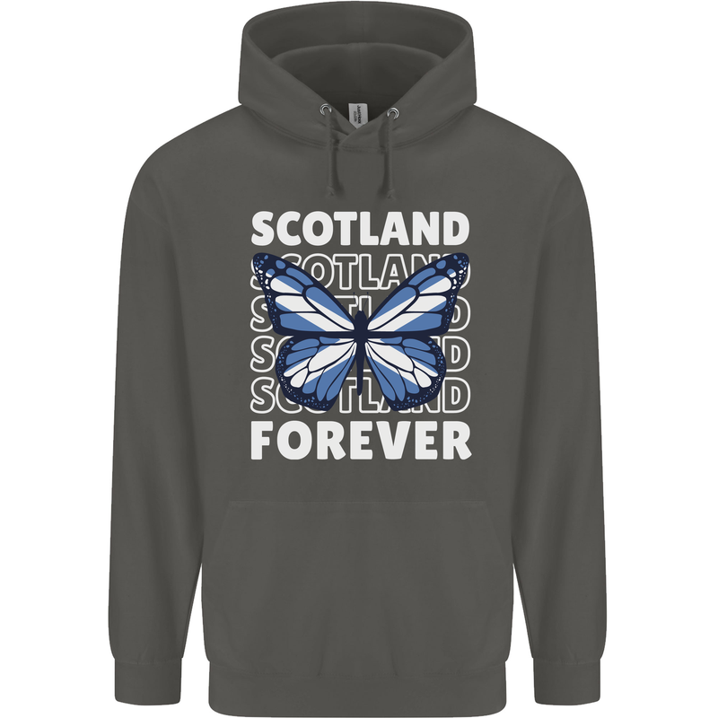 Scottish Butterfly Scotland Childrens Kids Hoodie Storm Grey