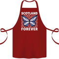 Scottish Butterfly Scotland Cotton Apron 100% Organic Maroon