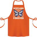 Scottish Butterfly Scotland Cotton Apron 100% Organic Orange