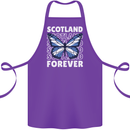Scottish Butterfly Scotland Cotton Apron 100% Organic Purple