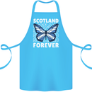 Scottish Butterfly Scotland Cotton Apron 100% Organic Turquoise