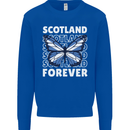 Scottish Butterfly Scotland Kids Sweatshirt Jumper Royal Blue