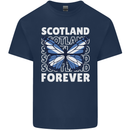 Scottish Butterfly Scotland Kids T-Shirt Childrens Navy Blue
