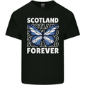 Scottish Butterfly Scotland Mens Cotton T-Shirt Tee Top Black