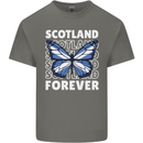 Scottish Butterfly Scotland Mens Cotton T-Shirt Tee Top Charcoal