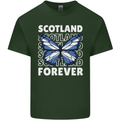 Scottish Butterfly Scotland Mens Cotton T-Shirt Tee Top Forest Green