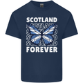 Scottish Butterfly Scotland Mens Cotton T-Shirt Tee Top Navy Blue