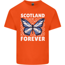 Scottish Butterfly Scotland Mens Cotton T-Shirt Tee Top Orange