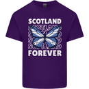 Scottish Butterfly Scotland Mens Cotton T-Shirt Tee Top Purple