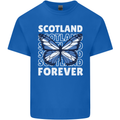Scottish Butterfly Scotland Mens Cotton T-Shirt Tee Top Royal Blue