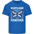 Scottish Butterfly Scotland Mens Cotton T-Shirt Tee Top Royal Blue