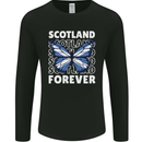 Scottish Butterfly Scotland Mens Long Sleeve T-Shirt Black