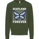 Scottish Butterfly Scotland Mens Sweatshirt Jumper Forest Green