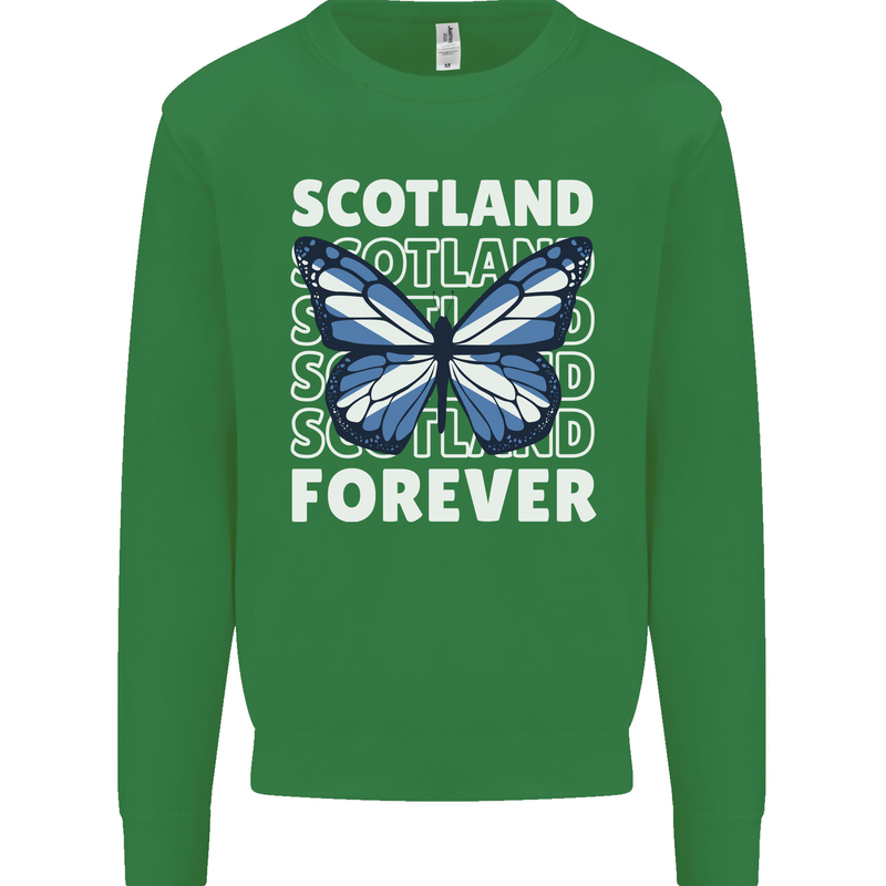 Scottish Butterfly Scotland Mens Sweatshirt Jumper Irish Green