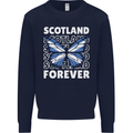 Scottish Butterfly Scotland Mens Sweatshirt Jumper Navy Blue
