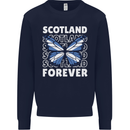 Scottish Butterfly Scotland Mens Sweatshirt Jumper Navy Blue