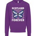 Scottish Butterfly Scotland Mens Sweatshirt Jumper Purple