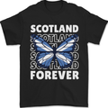 Scottish Butterfly Scotland Mens T-Shirt 100% Cotton Black