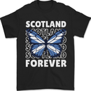 Scottish Butterfly Scotland Mens T-Shirt 100% Cotton Black