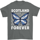 Scottish Butterfly Scotland Mens T-Shirt 100% Cotton Charcoal