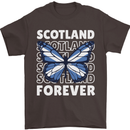 Scottish Butterfly Scotland Mens T-Shirt 100% Cotton Dark Chocolate