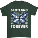 Scottish Butterfly Scotland Mens T-Shirt 100% Cotton Forest Green