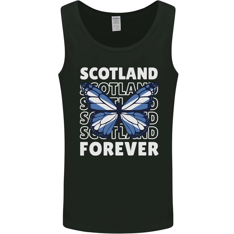 Scottish Butterfly Scotland Mens Vest Tank Top Black