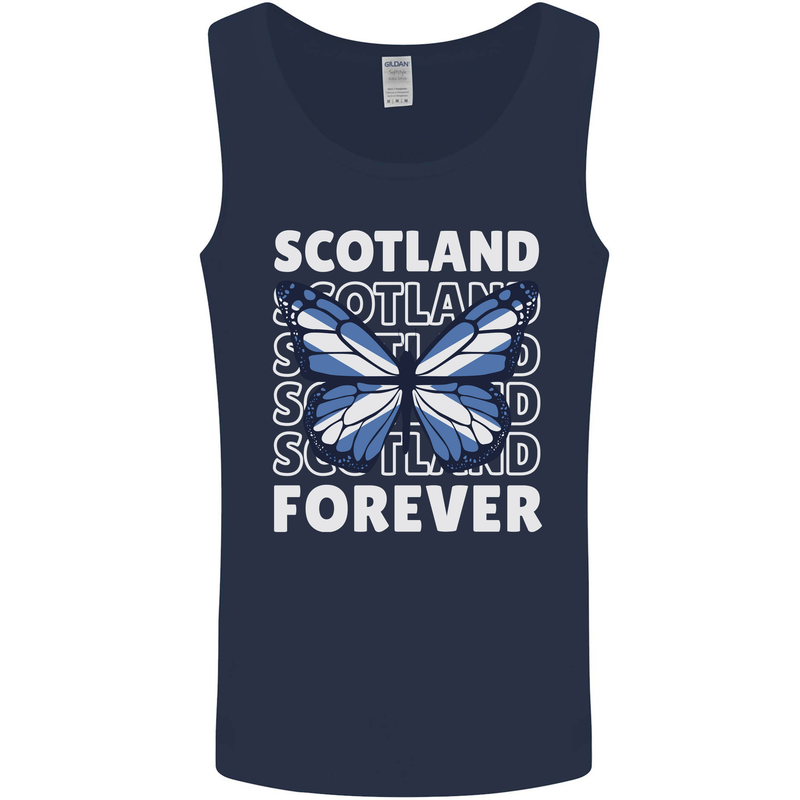 Scottish Butterfly Scotland Mens Vest Tank Top Navy Blue