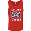 Scottish Butterfly Scotland Mens Vest Tank Top Red