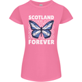 Scottish Butterfly Scotland Womens Petite Cut T-Shirt Azalea