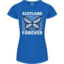 Scottish Butterfly Scotland Womens Petite Cut T-Shirt Royal Blue