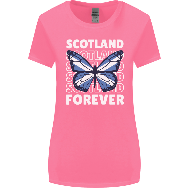 Scottish Butterfly Scotland Womens Wider Cut T-Shirt Azalea