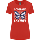 Scottish Butterfly Scotland Womens Wider Cut T-Shirt Red