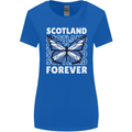 Scottish Butterfly Scotland Womens Wider Cut T-Shirt Royal Blue