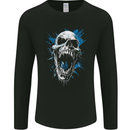 Screaming Skull Goth Horror Gothic Heavy Metal Mens Long Sleeve T-Shirt Black