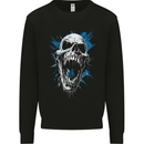 Screaming Skull Goth Horror Gothic Heavy Metal Mens Sweatshirt Jumper Black