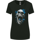 Screaming Skull Goth Horror Gothic Heavy Metal Womens Wider Cut T-Shirt Black
