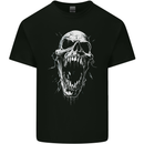 Screaming Skull Goth Horror Heavy Metal Gothic Kids T-Shirt Childrens Black