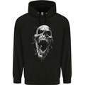 Screaming Skull Goth Horror Heavy Metal Gothic Mens 80% Cotton Hoodie Black