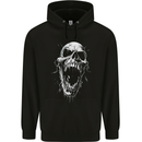 Screaming Skull Goth Horror Heavy Metal Gothic Mens 80% Cotton Hoodie Black